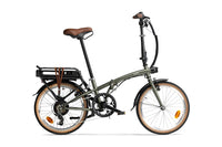 BTWIN E Fold 500 Vert kaki bronze