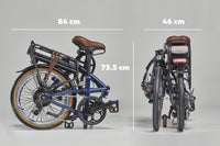 BTWIN E Fold 500 Bleu acier